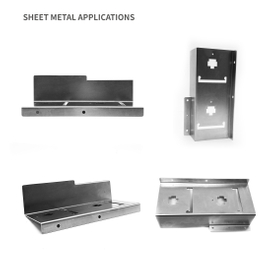 Staffa in lamiera per lamiera per la fabbricazione di involucro metallico